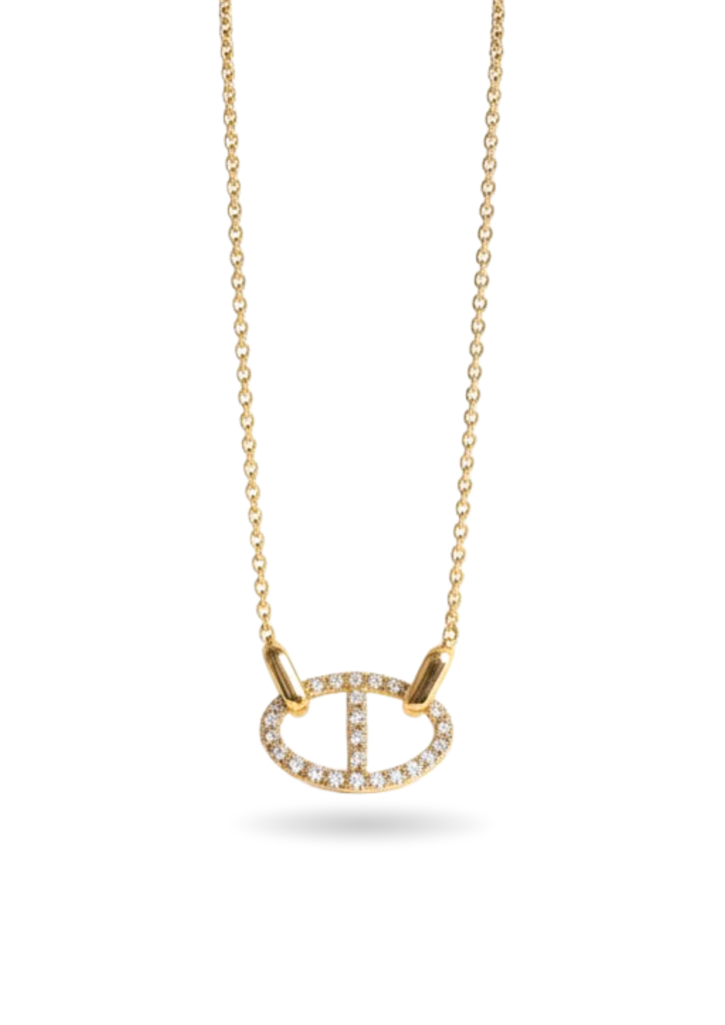 Collier Acier Inoxydable Maille Marine Zircon