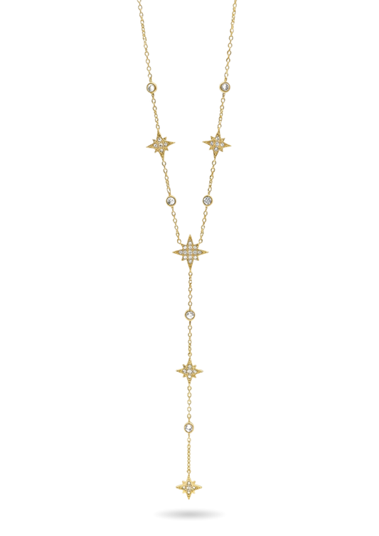 Collier Y Acier Inoxydable Étoile