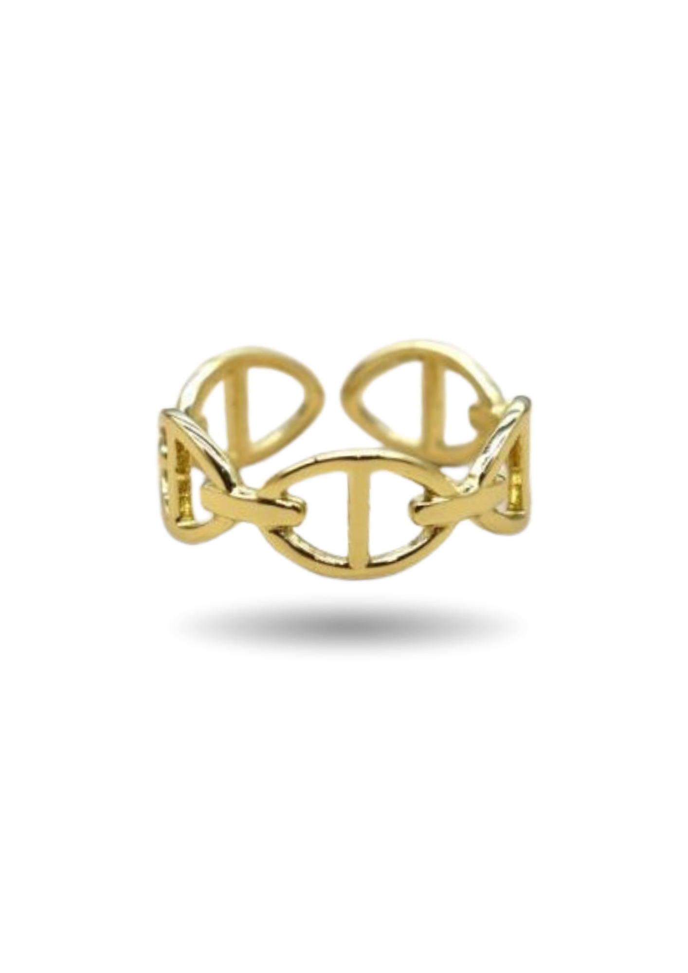 Bague Acier Inoxydable Ovale Barre