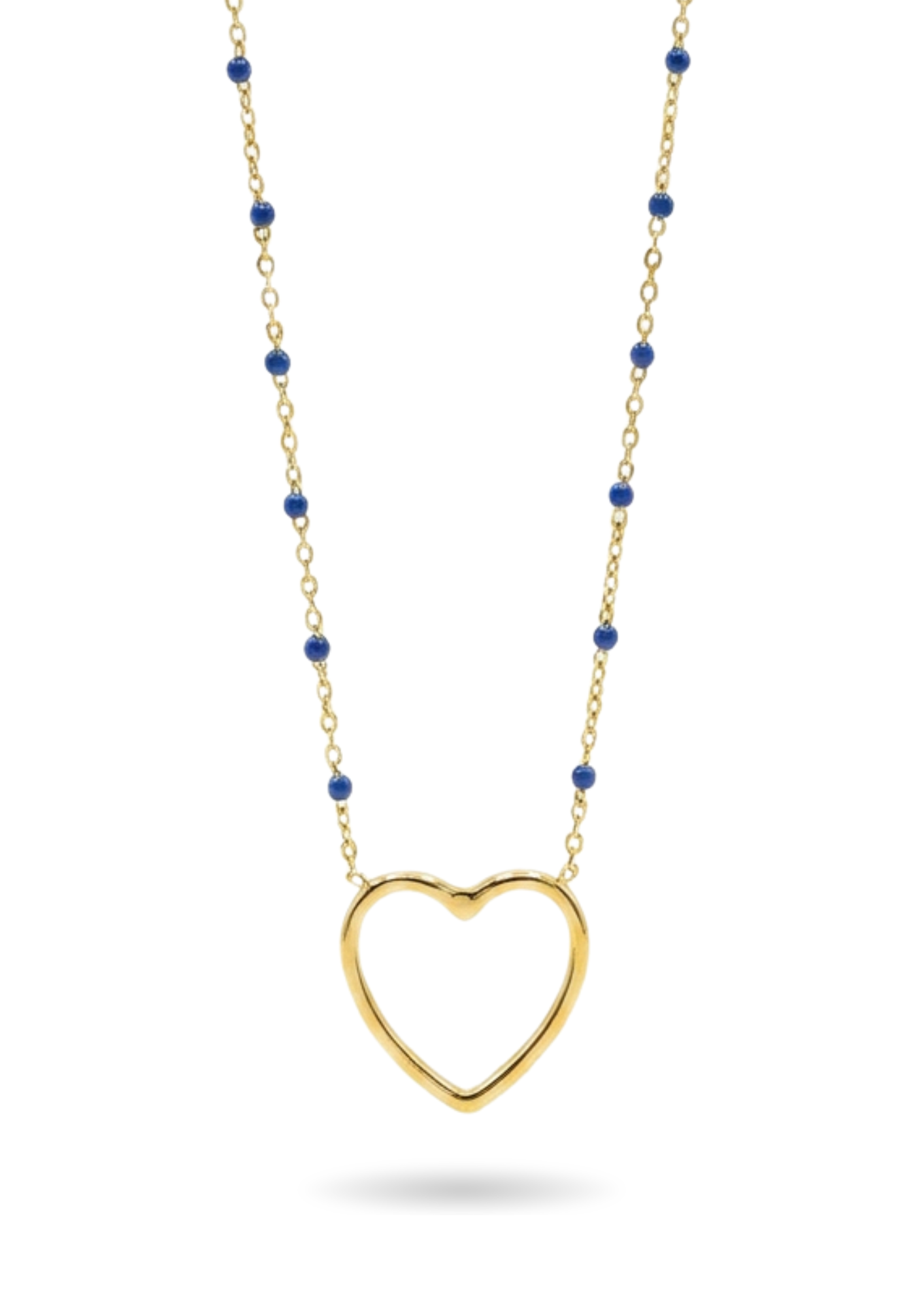 Collier Acier Inoxydable coeur perle