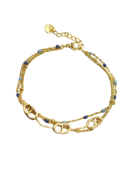 Bracelet Acier Inoxydable Triple Chaîne