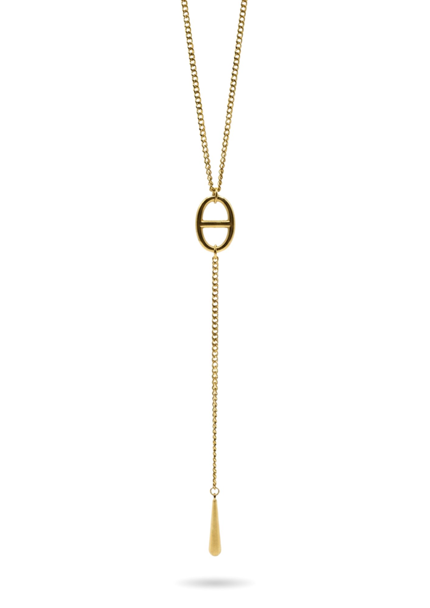 Collier Y Acier Inoxydable Ovale Design