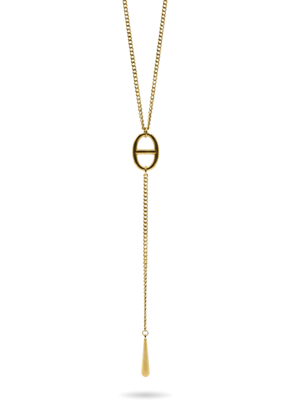 Collier Y Acier Inoxydable Ovale Design