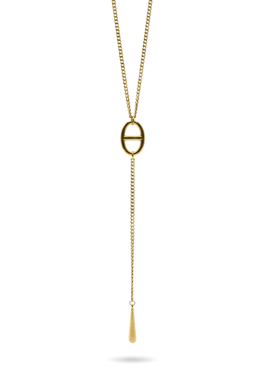 Collier Y Acier Inoxydable Ovale Design