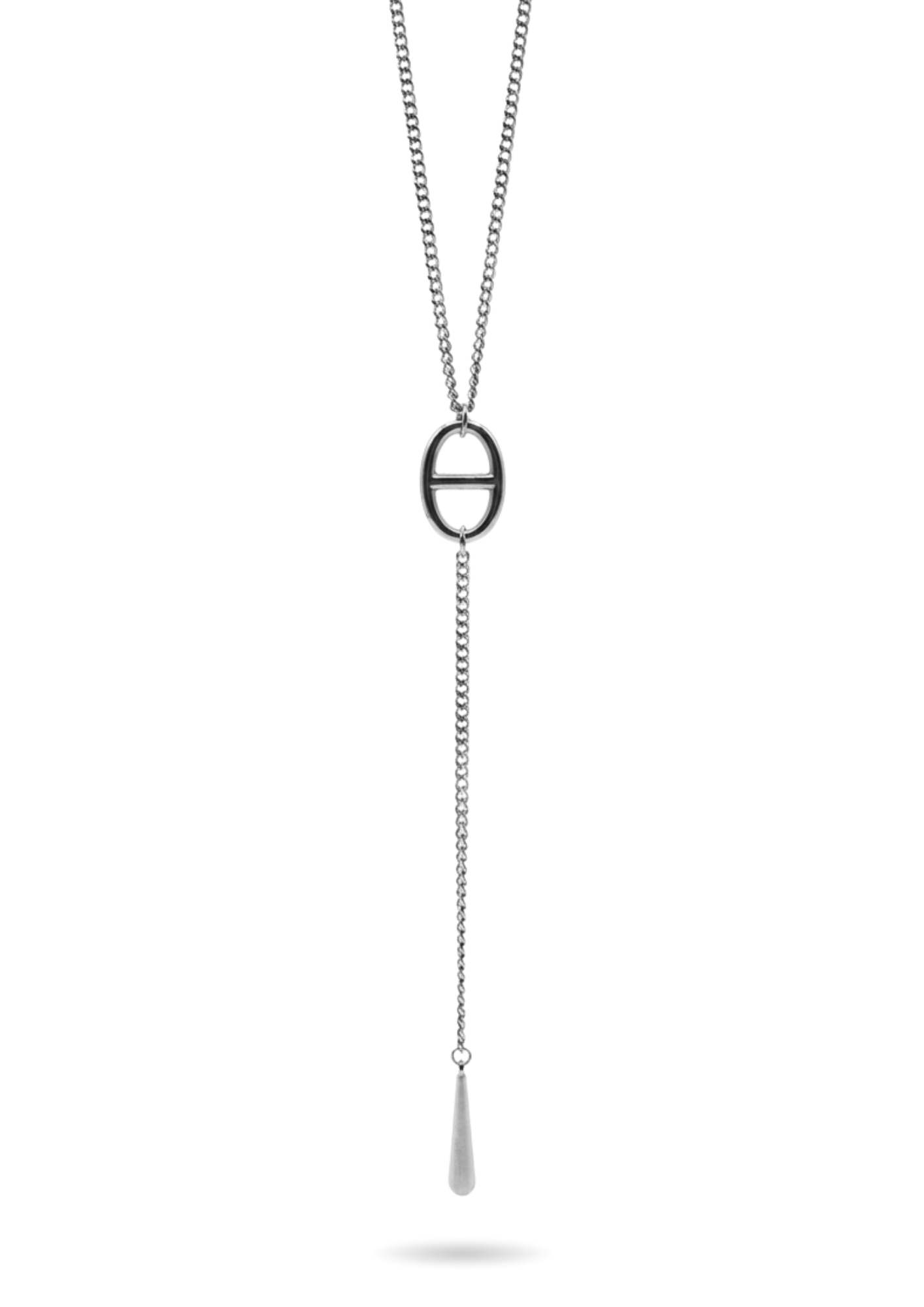 Collier Y Acier Inoxydable Ovale Design