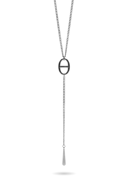 Collier Y Acier Inoxydable Ovale Design