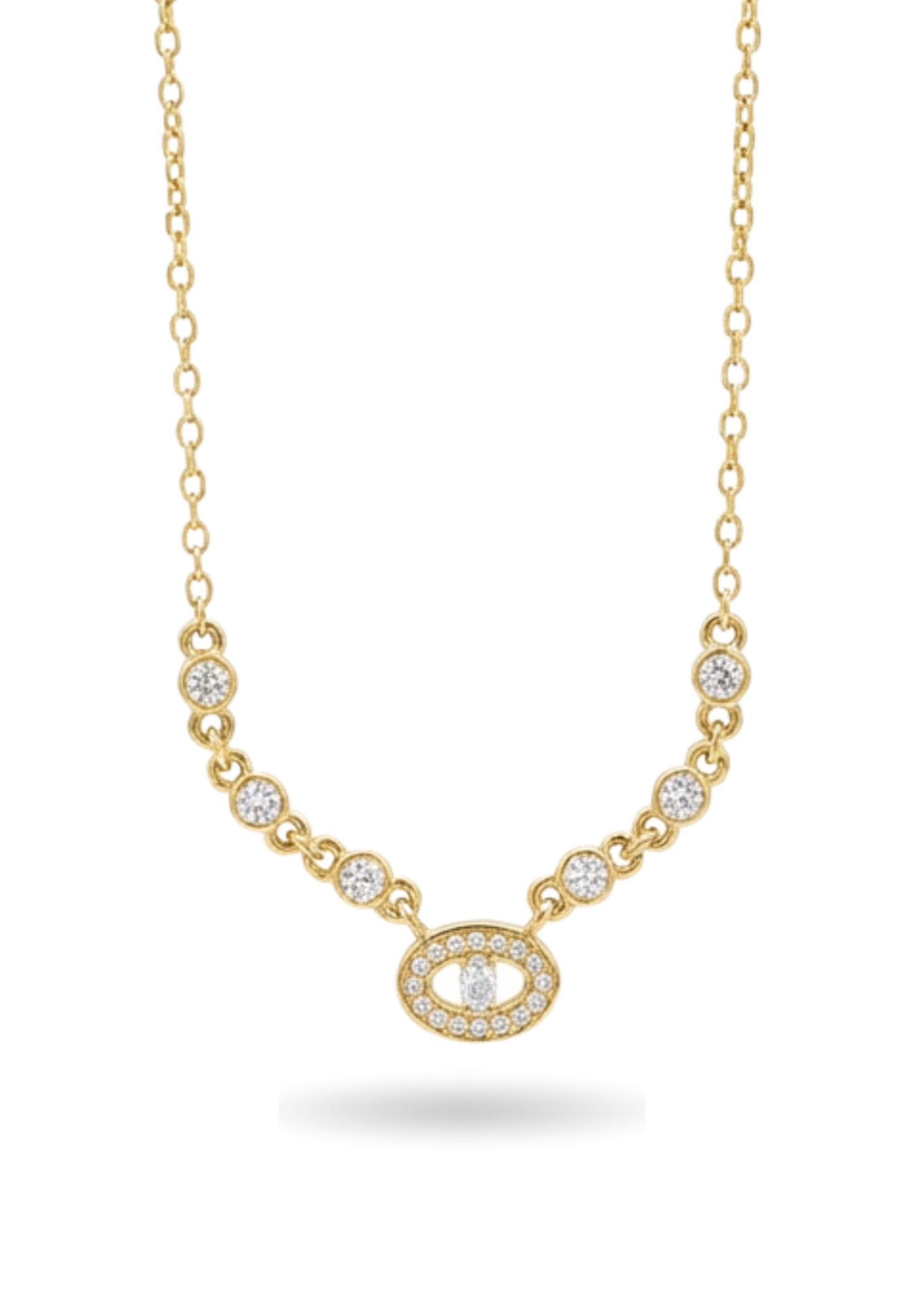 Collier Acier Inoxydable Strass Design