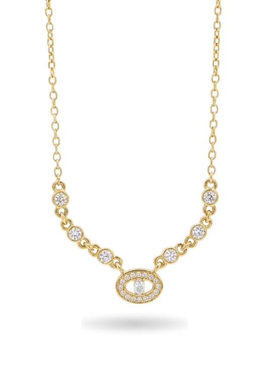 Collier Acier Inoxydable Strass Design