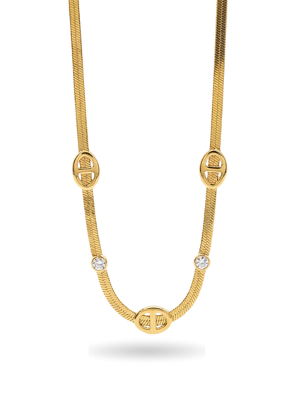 Collier Acier Inoxydable Ovale Serpent