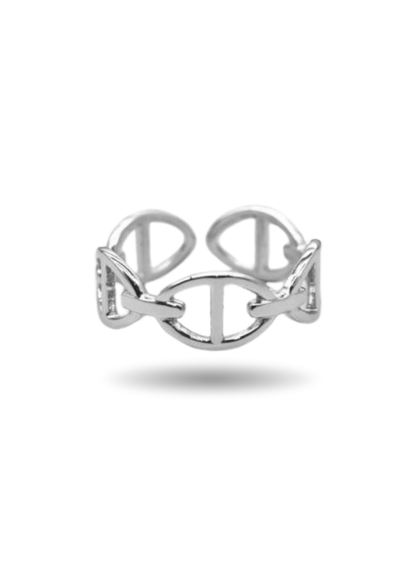 Bague Acier Inoxydable Ovale Barre