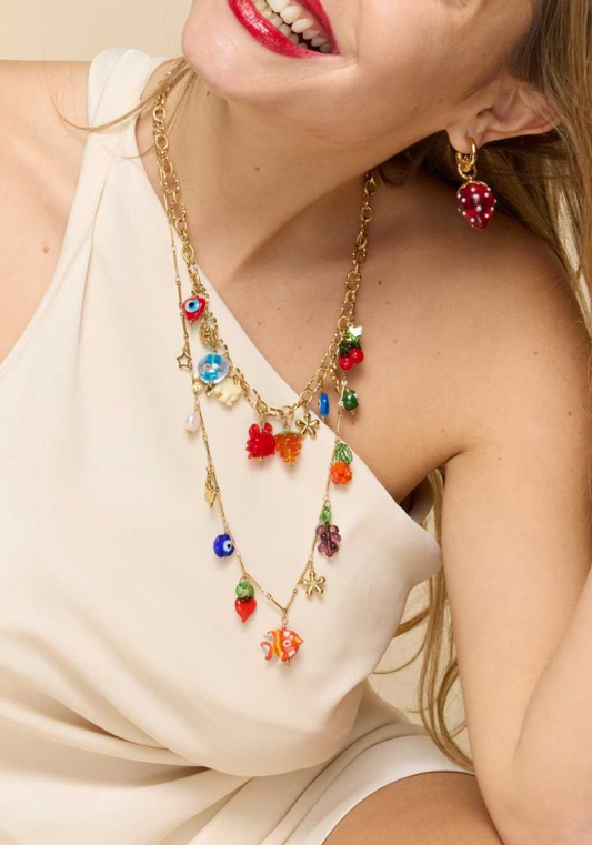 Collier 3 rangs Femme - Coloration dorée Collier 3 rangs Femme - Coloration dorée