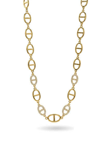 Collier Acier Inoxydable Maille Marine Femme