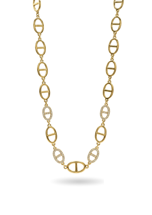 Collier Acier Inoxydable Maille Marine Femme