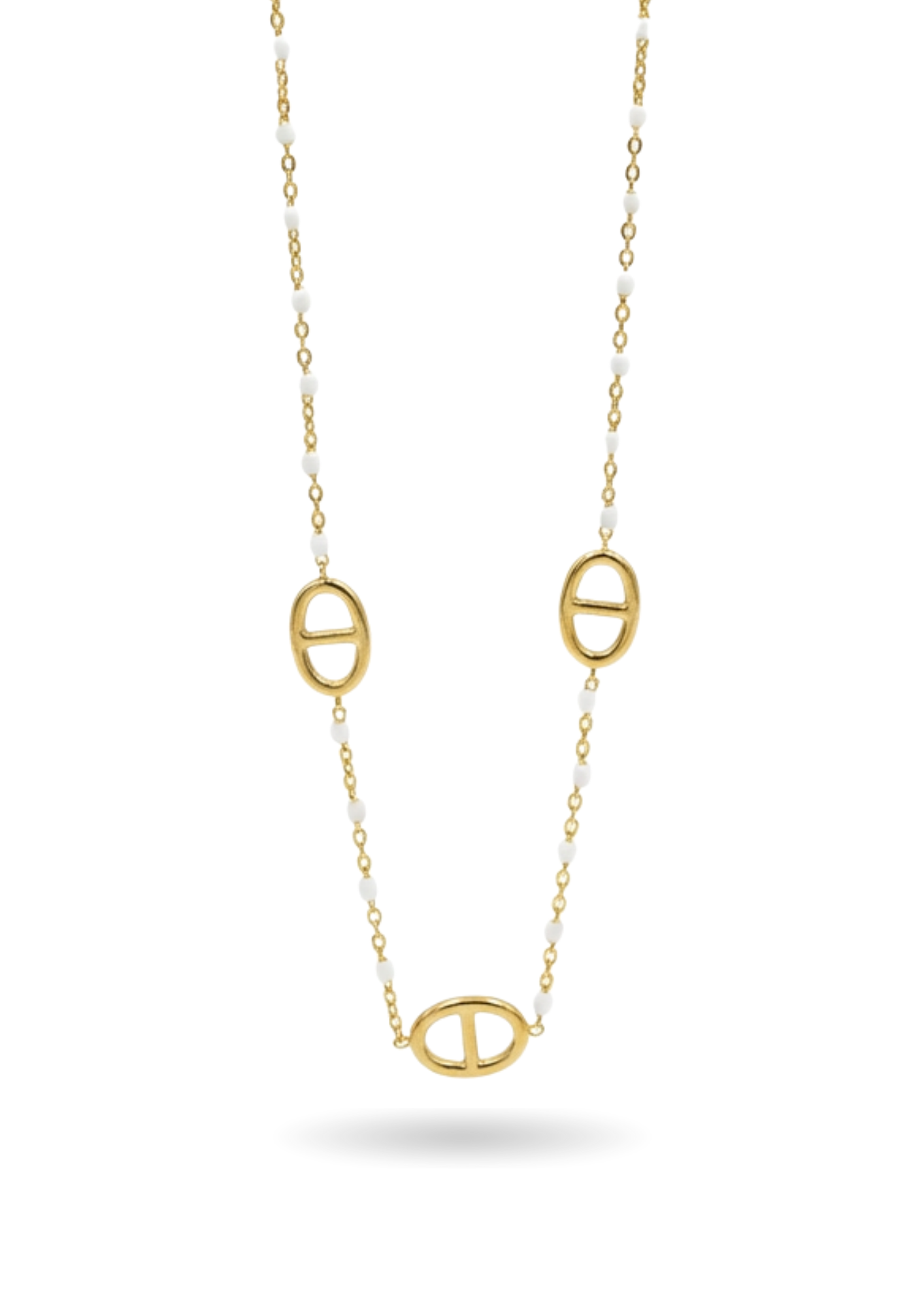Collier Acier Inoxydable Maille Marine Couleur