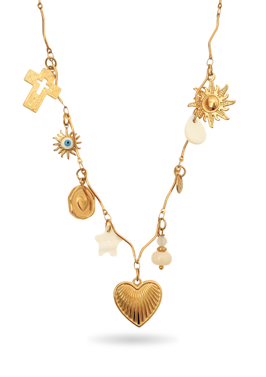 Collier Charms Acier Inoxydable