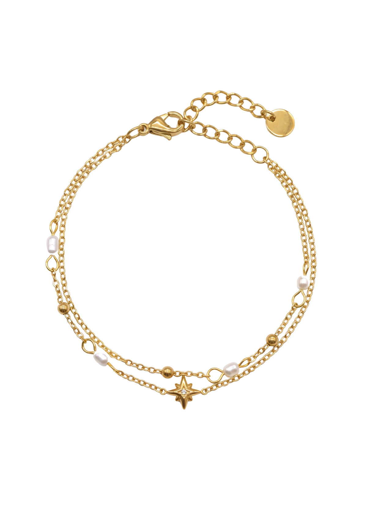 Bracelet Acier Inoxydable Double Chaîne