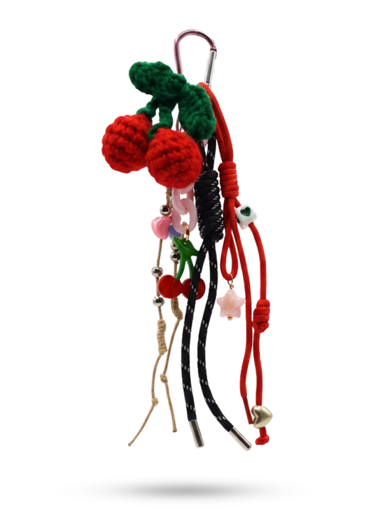 Grigri de Sac Cerise Crochet