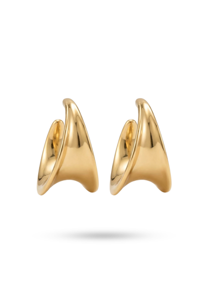 Boucles d'Oreilles Acier Inoxydable Sculpturale