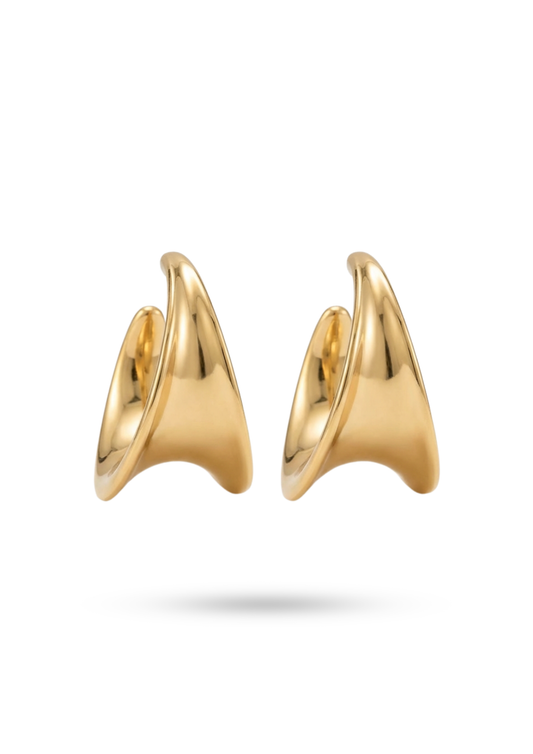 Boucles d'Oreilles Acier Inoxydable Sculpturale