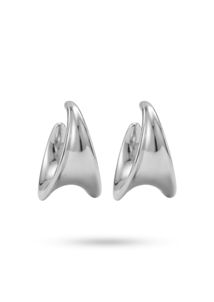Boucles d'Oreilles Acier Inoxydable Sculpturale