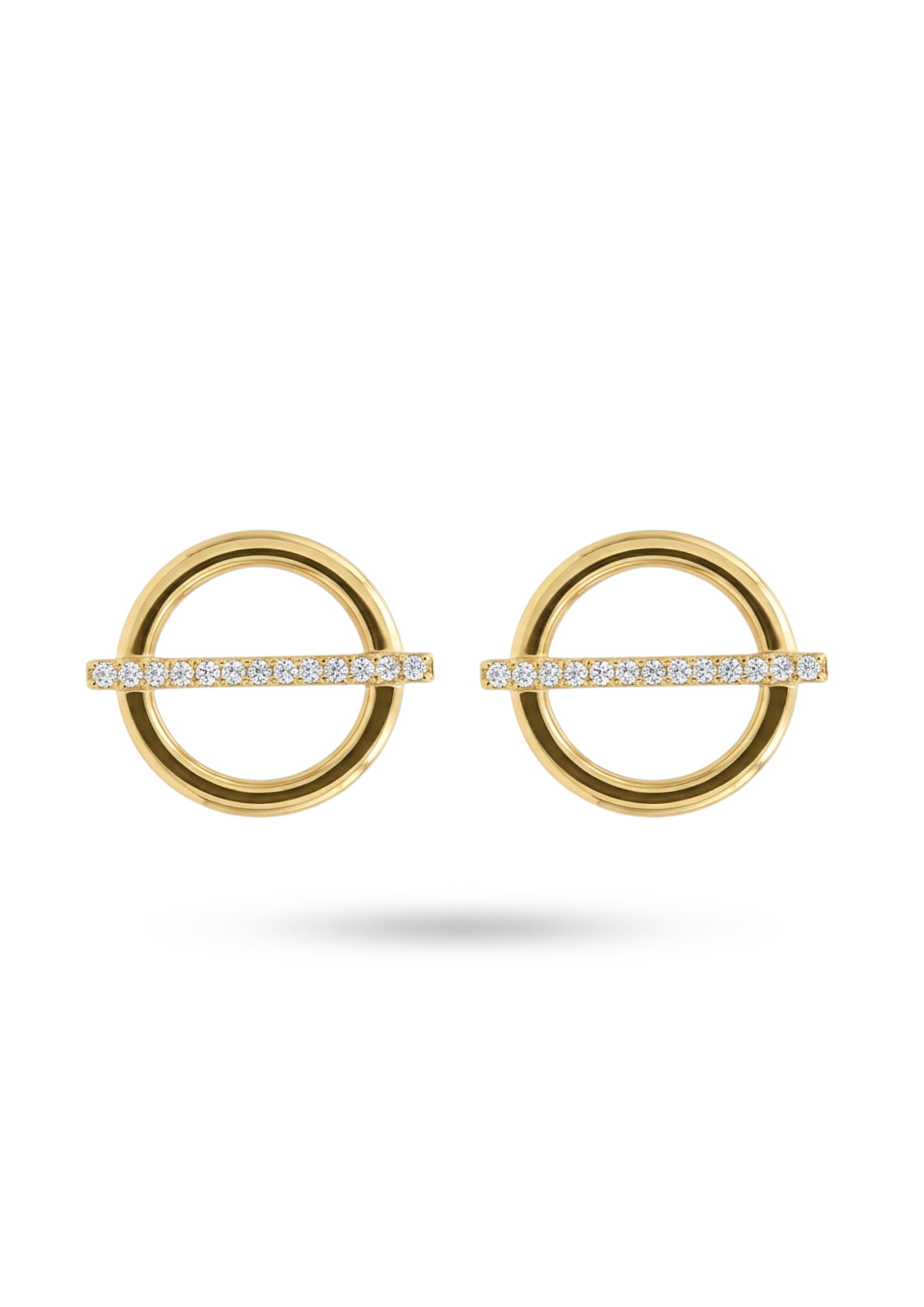 Boucles d'Oreilles Acier Inoxydable Cercle Barre