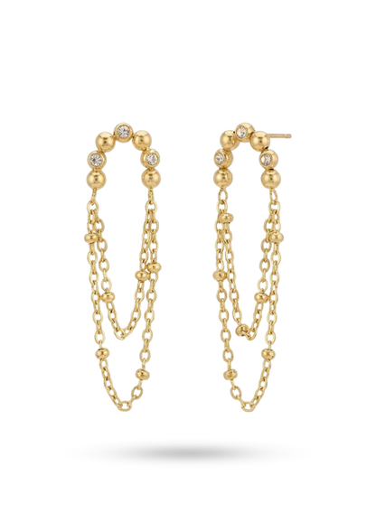 Boucles d'Oreilles Acier Inoxydable Chaînette