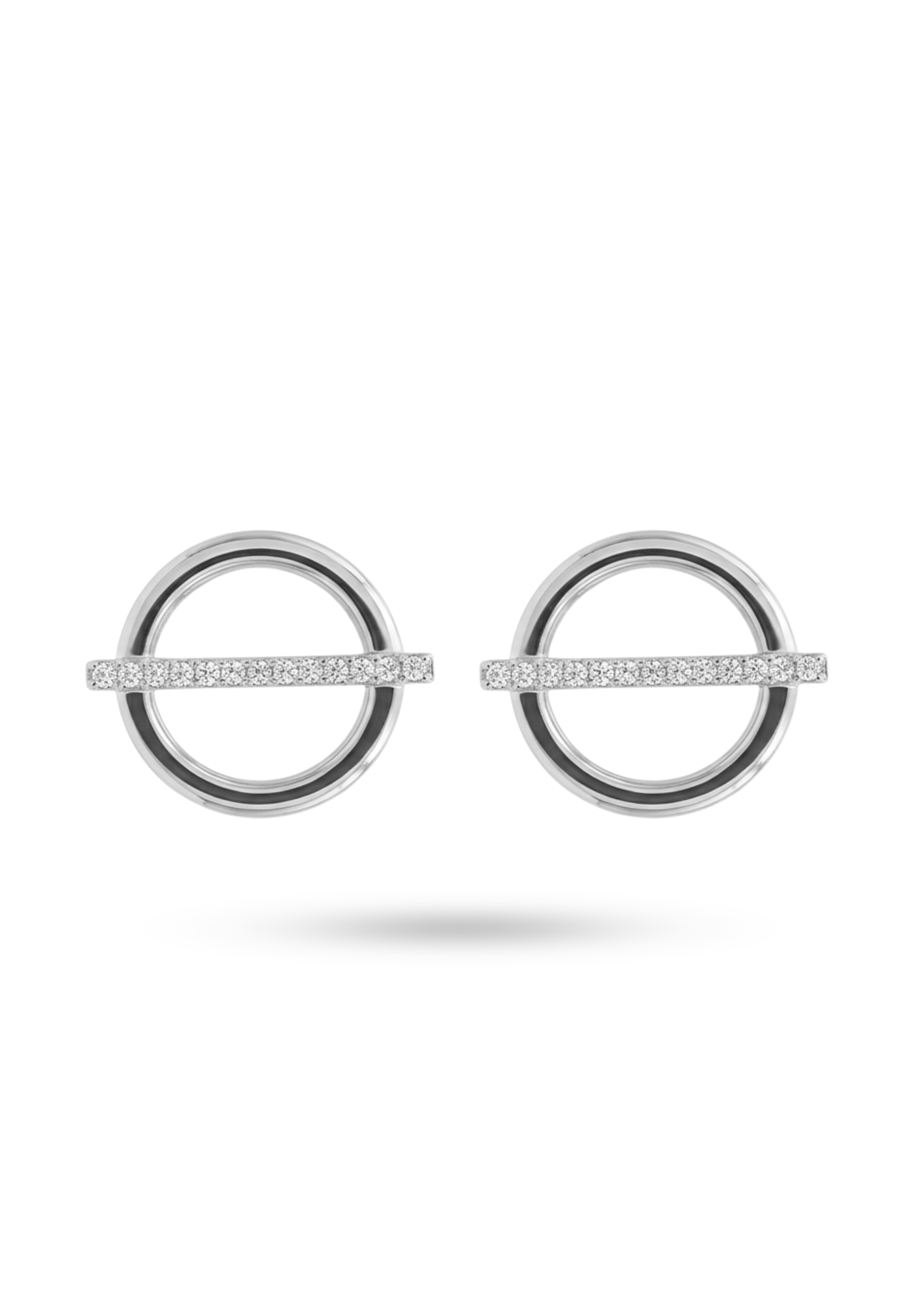 Boucles d'Oreilles Acier Inoxydable Cercle Barre