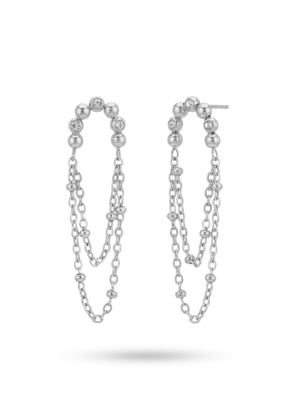 Boucles d'Oreilles Acier Inoxydable Chaînette