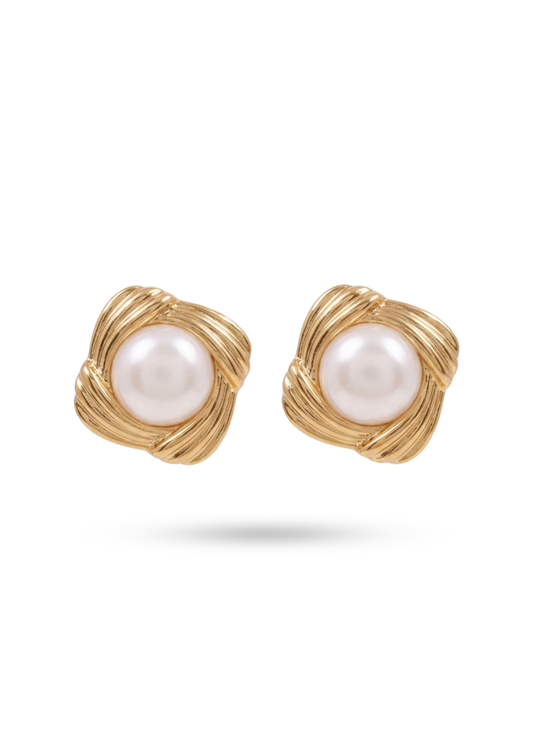 Boucles d'Oreilles Acier Inoxydable Vintage