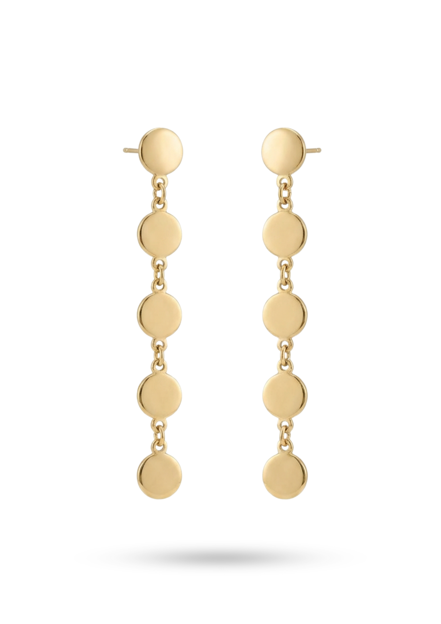 Boucles d'Oreilles Acier Inoxydable Longue Pastille