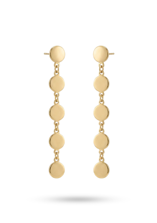 Boucles d'Oreilles Acier Inoxydable Longue Pastille