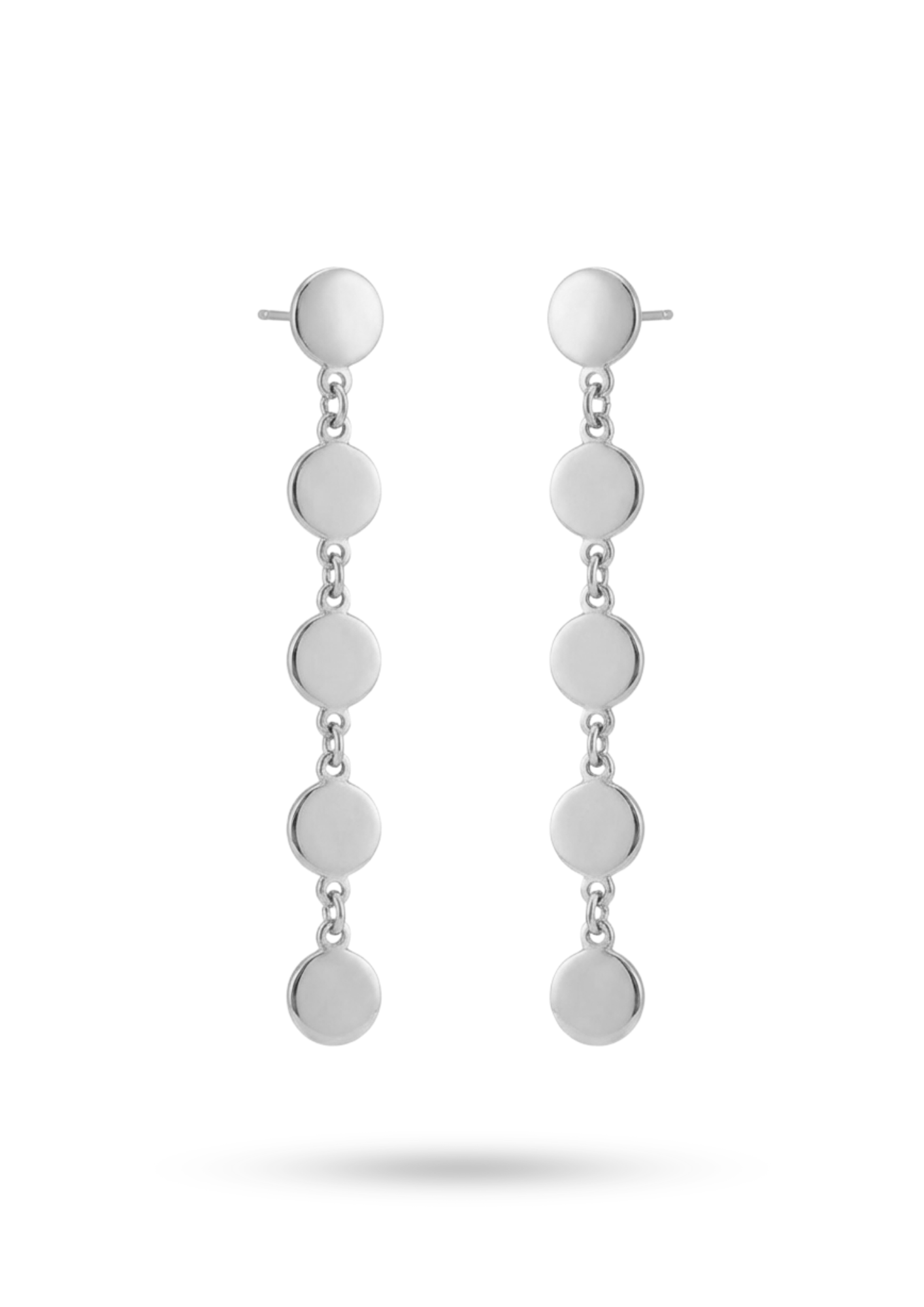 Boucles d'Oreilles Acier Inoxydable Longue Pastille