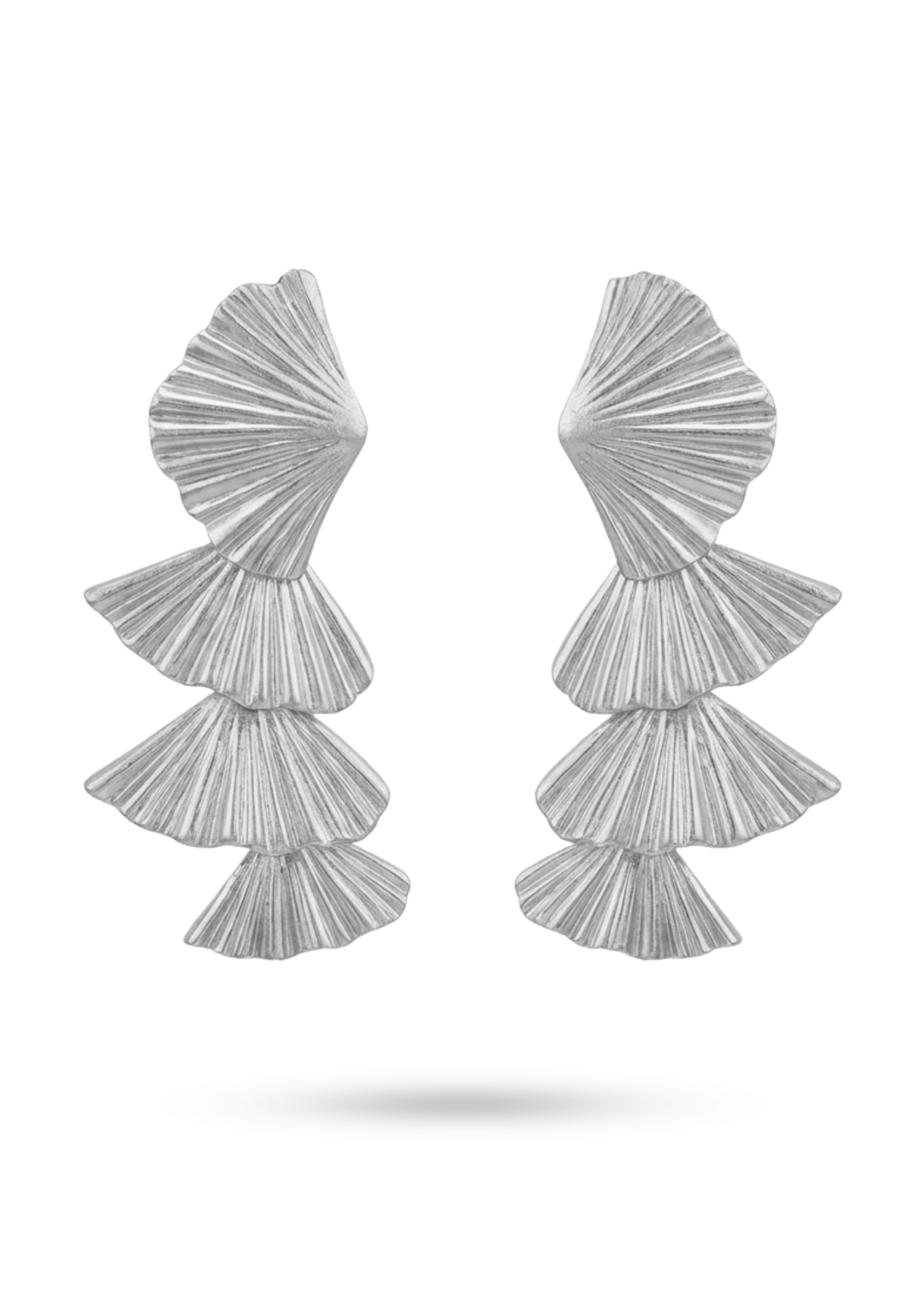Boucles d'Oreilles Acier Inoxydable Éventail