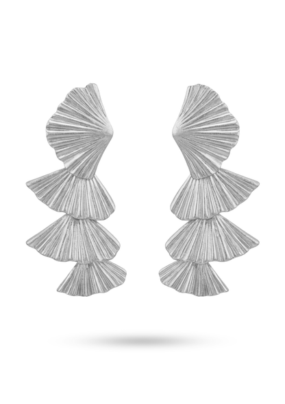 Boucles d'Oreilles Acier Inoxydable Éventail