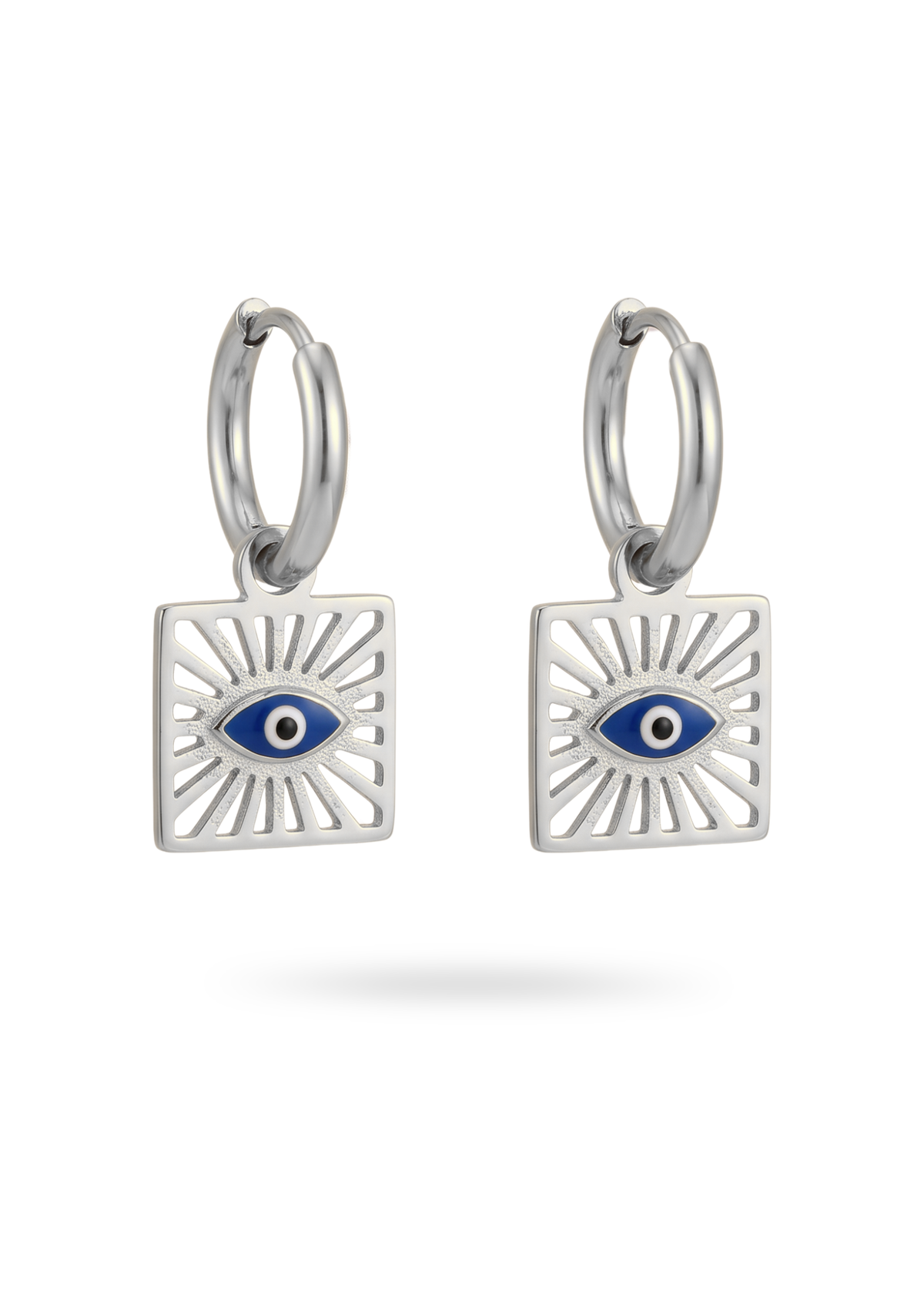 Boucles d'Oreilles Acier Inoxydable Médaillon