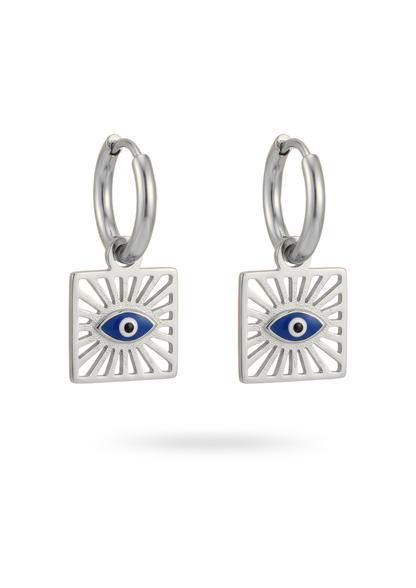 Boucles d'Oreilles Acier Inoxydable Médaillon