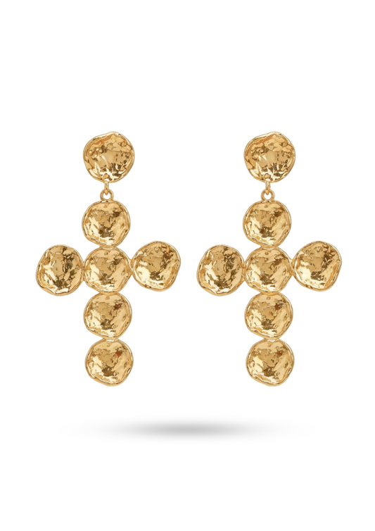 Boucles d'Oreilles Acier Inoxydable Croix