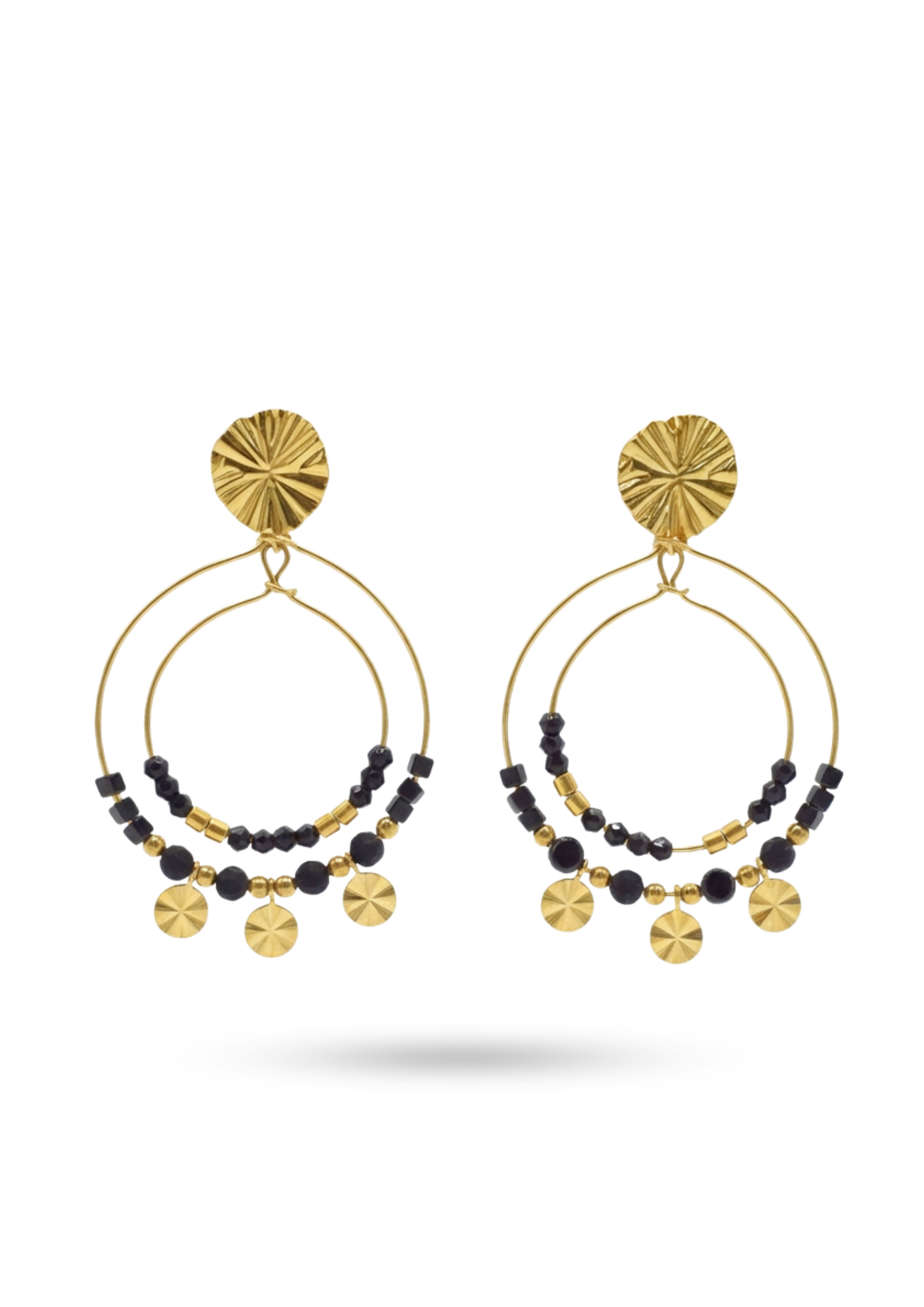 Boucles d'Oreilles Acier Inoxydable Perles Bohème pas cher