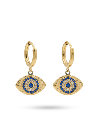 Boucles d'Oreilles Acier Inoxydable Œil Protecteur