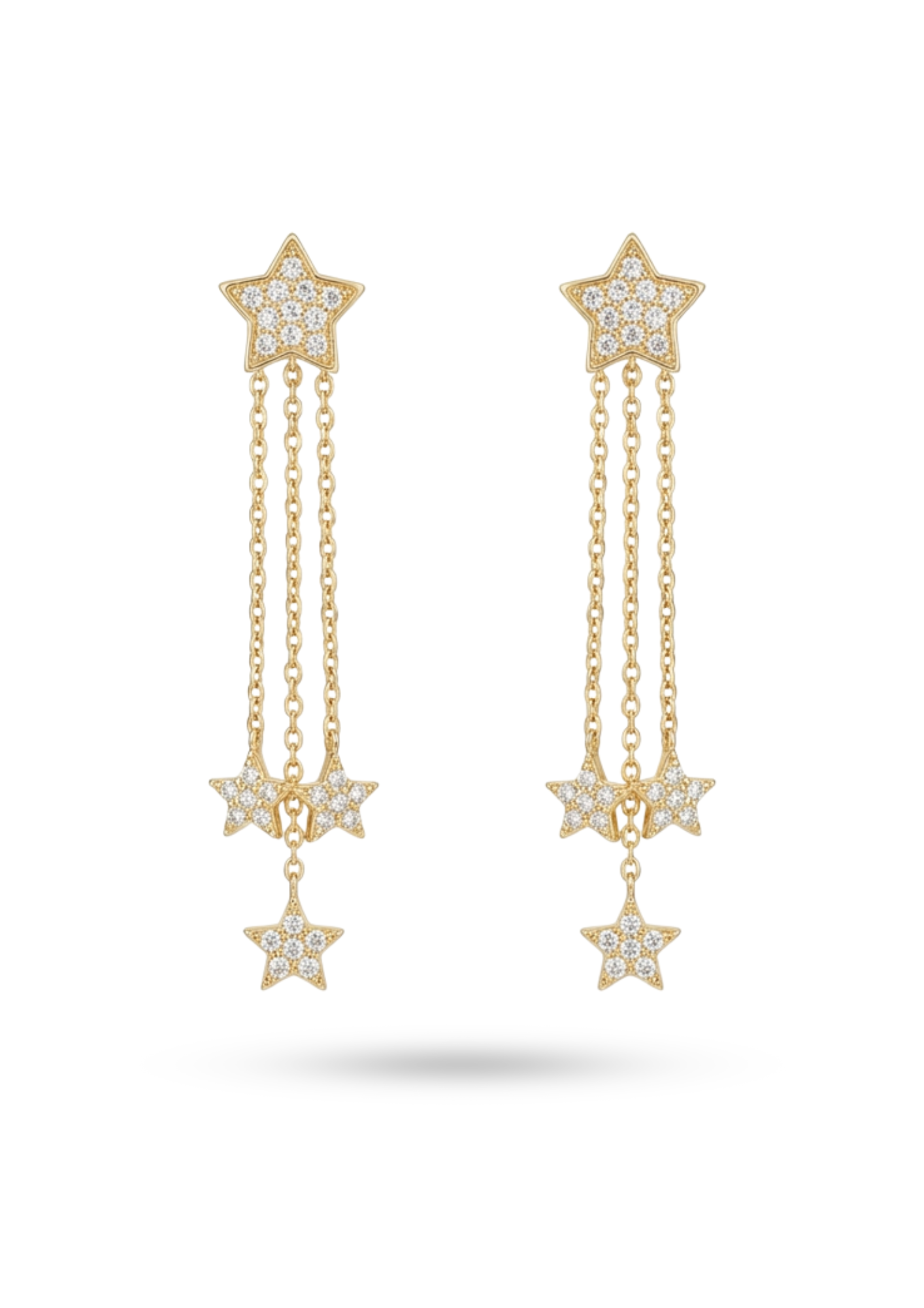 Boucles d'Oreilles Pendantes Étoile