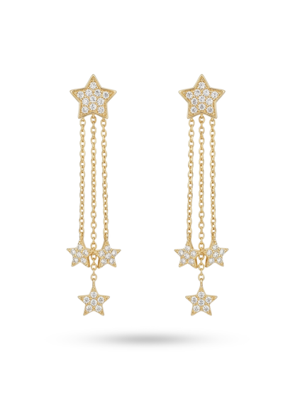 Boucles d'Oreilles Pendantes Étoile