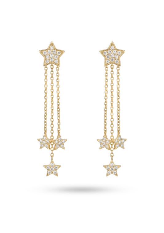 Boucles d'Oreilles Pendantes Étoile
