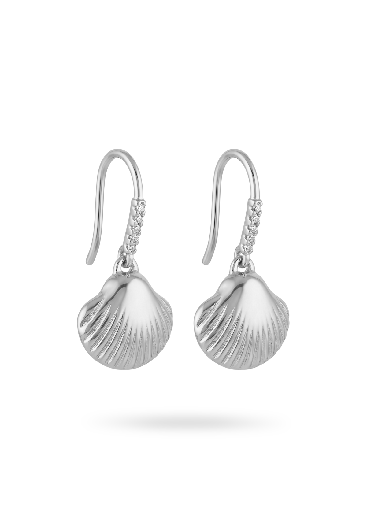 Boucles d'Oreilles Acier Inoxydable Pendantes Coquillage
