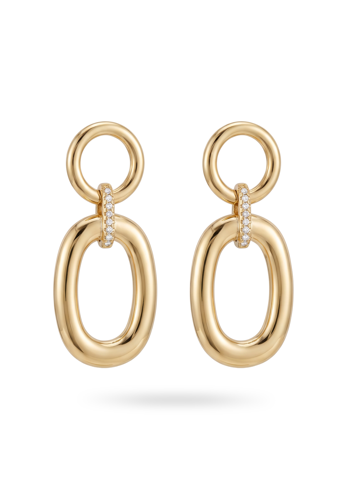 Boucles d'Oreilles Acier Inoxydable Spirales Pendantes