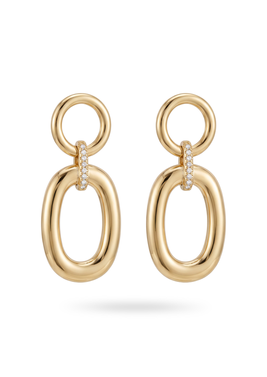 Boucles d'Oreilles Acier Inoxydable Spirales Pendantes