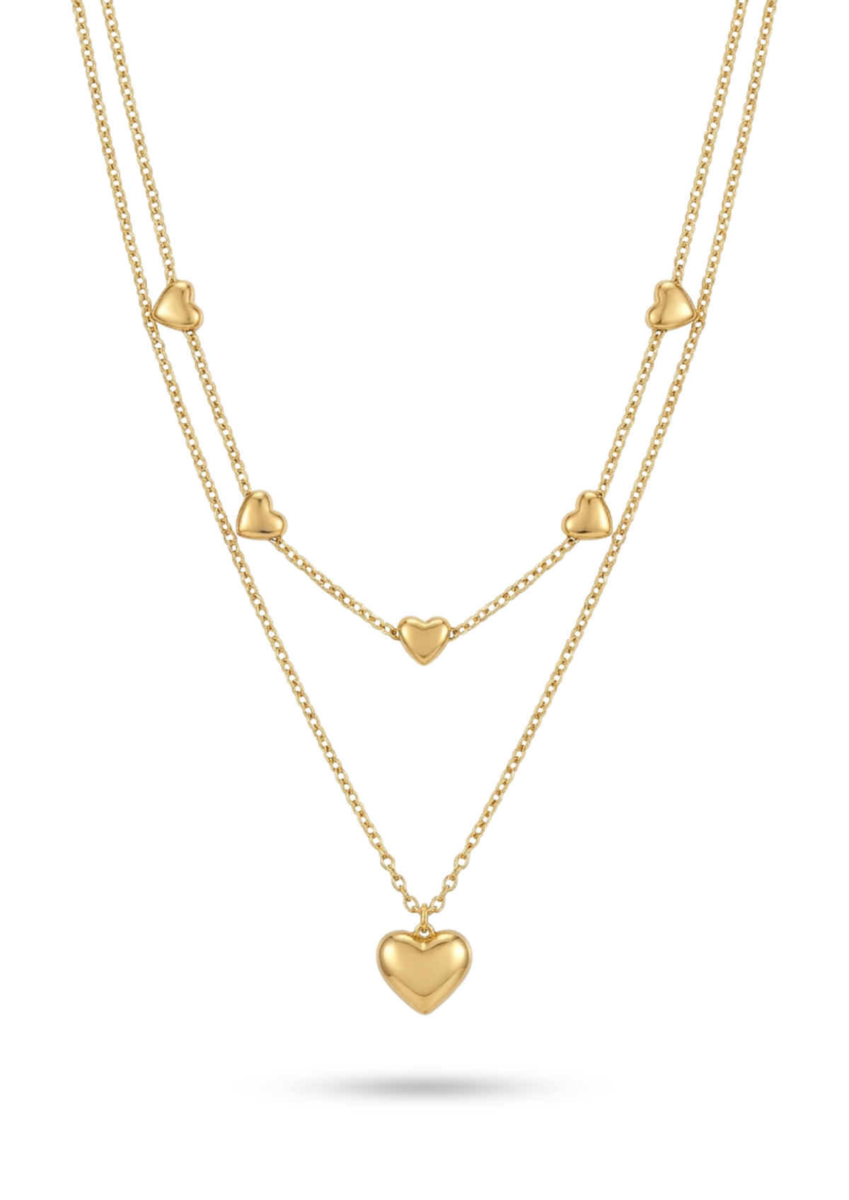 Collier Double Rang Acier Inoxydable