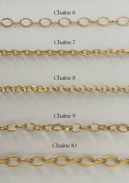 Collier charms personnalisable or
