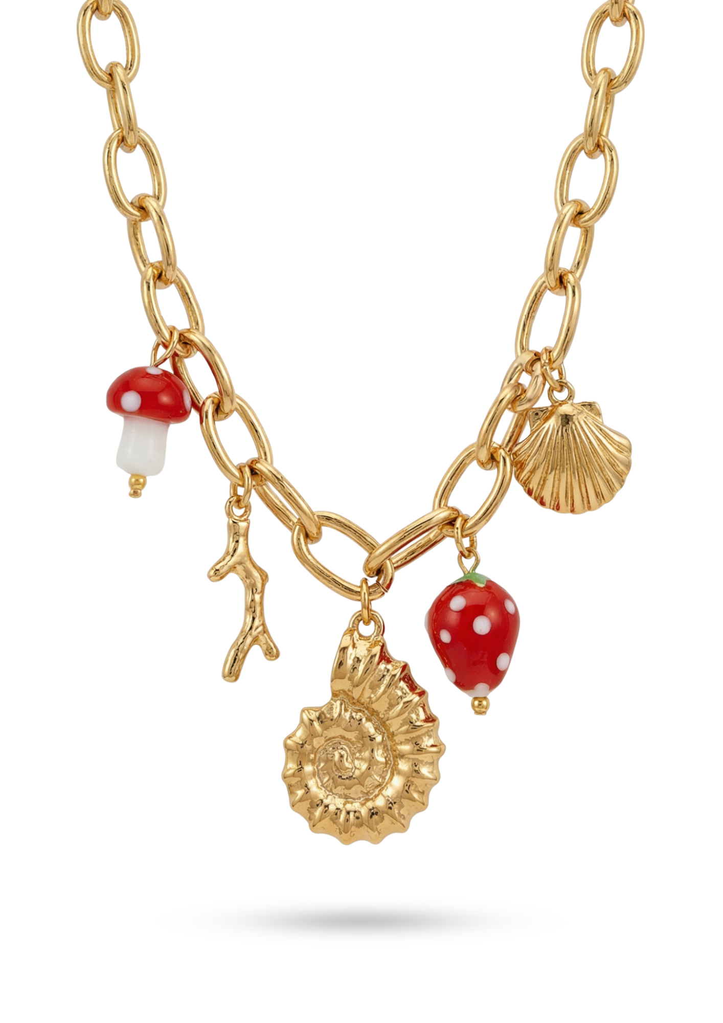 Collier Charms Coquillage Champignon