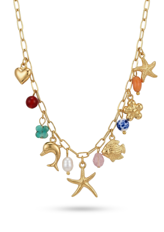 Collier Charms Été Multicolore
