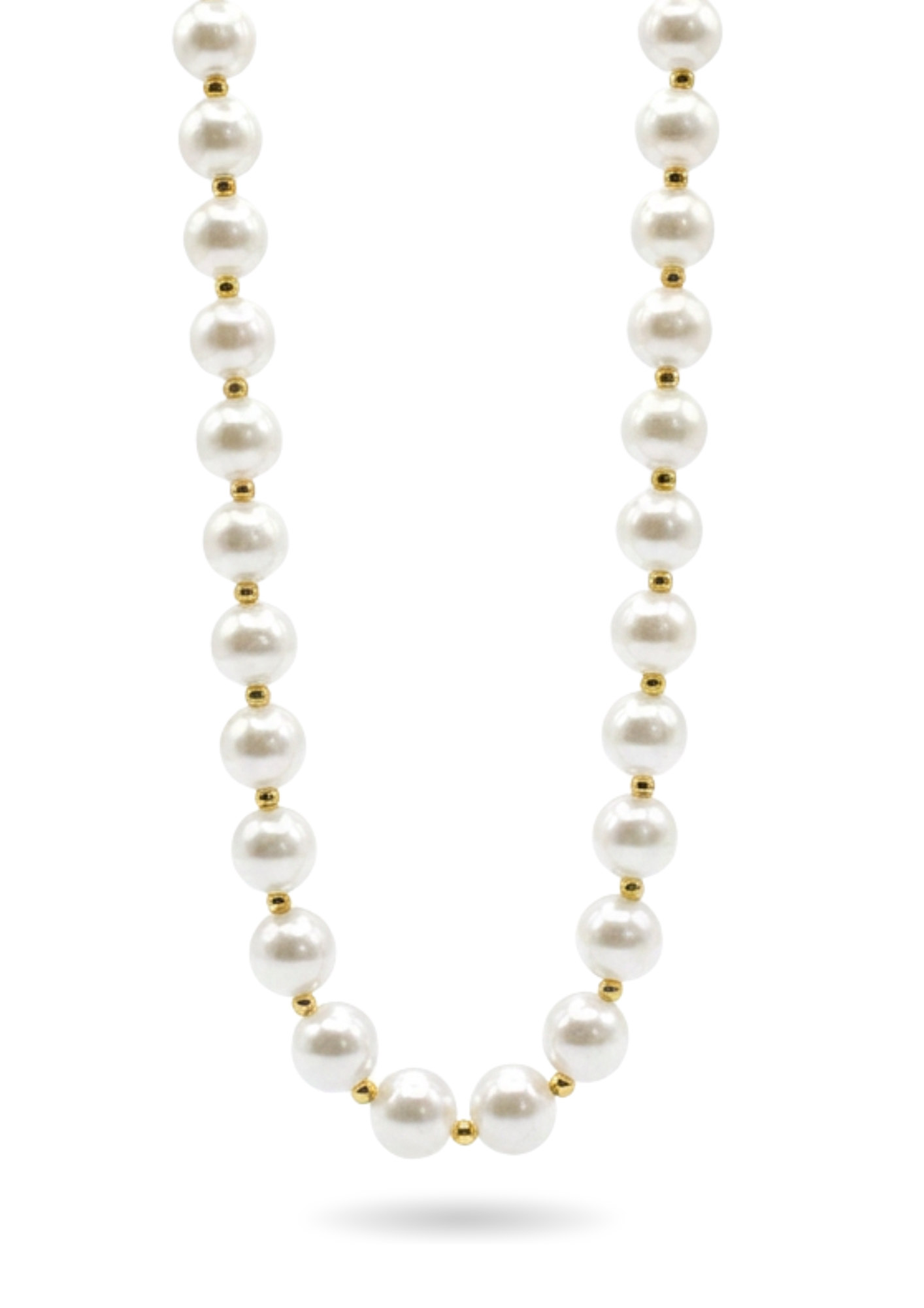 Collier Acier Inoxydable Perle Blanche